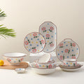 Nordic dinnerware set: creative ceramic bowls, dinner plates, and soup bowls for home use - minimalist underglaze ceramic tableware wholesale