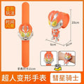 Superhero kids transforming watch toy - light-up baby boy transformer electronic cartoon snap-on watch toy