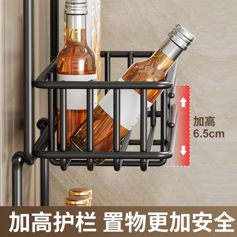 Refrigerator shelf Side storage rack Artifact Kitchen supplies Household Daquan Side wall plastic wrap Multi-layer hanging shelf