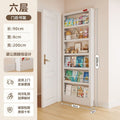 Behind-the-door bookshelf, ultra-slim over-the-door organizer, steel kids' storage rack for picture books, home wall bookshelf