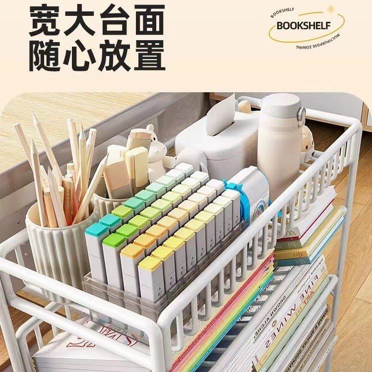 Classroom movable desktop bookshelf student textbook organizer floor storage rack children's home small bookshelf