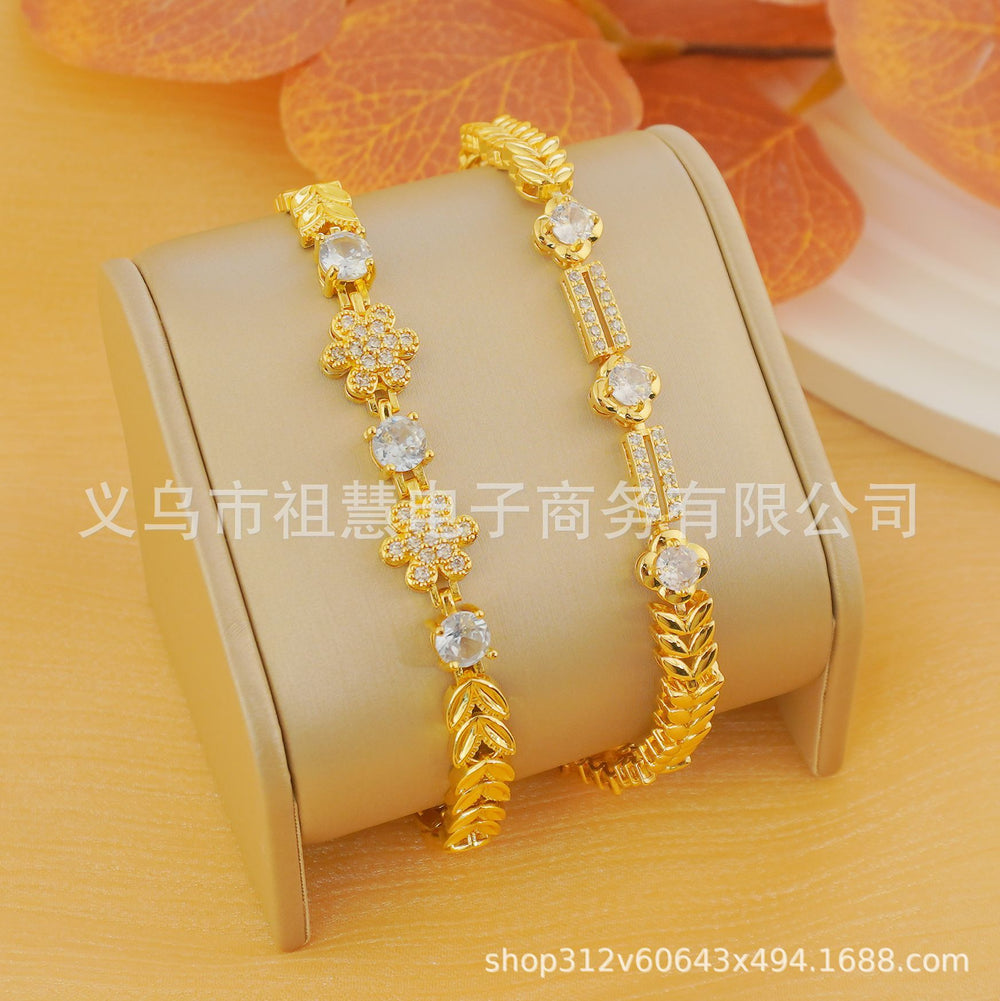 1pcs middle eastern trendy fashion snowflake square luxury bracelet dubai arabian african new design