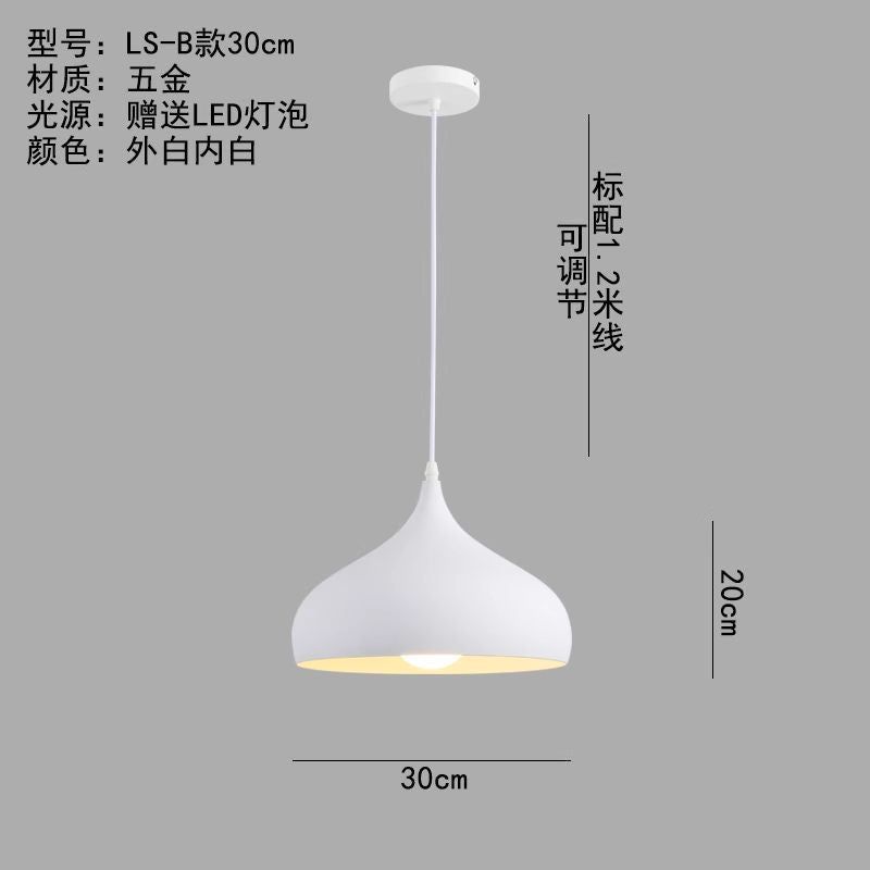 Minimalist industrial black projector light - retro creative restaurant, cafe, bubble tea shop, hot pot restaurant - unique pot lid pendant lamp