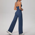 pure color brushed beautiful back tight strap halterhigh waist yoga suit sports running fitness two-piece set