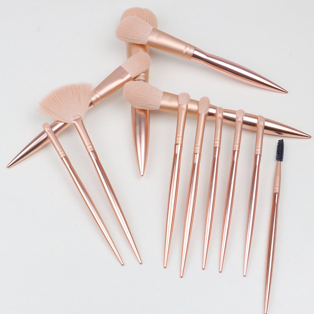 12-piece soft bristle makeup brush set - factory direct, complete beginner kit, beauty tools, eyeshadow brush, powder brush