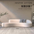 Nordic light luxury curved sofa beauty salon clothing store rest area reception negotiation table and chair set - minimalist modern style