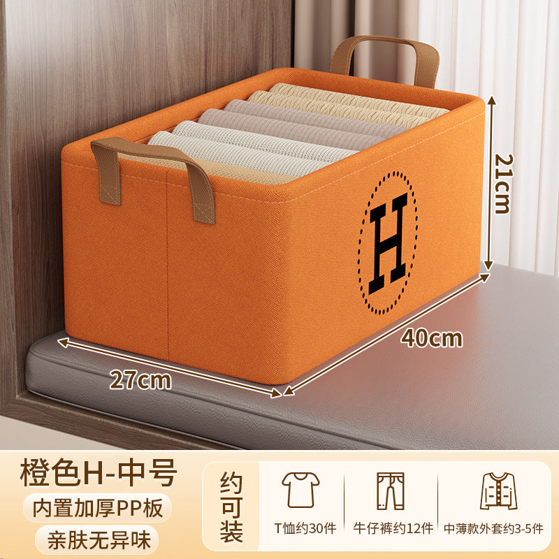 Clothes storage box, household drawer, fabric, clothing, pants, sorting basket, wardrobe layered storage artifact storage box
