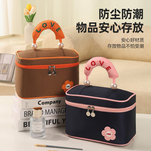 New cosmetic bag, high-value and cute women's large-capacity portable portable storage, toiletry bag, travel business trip storage bag