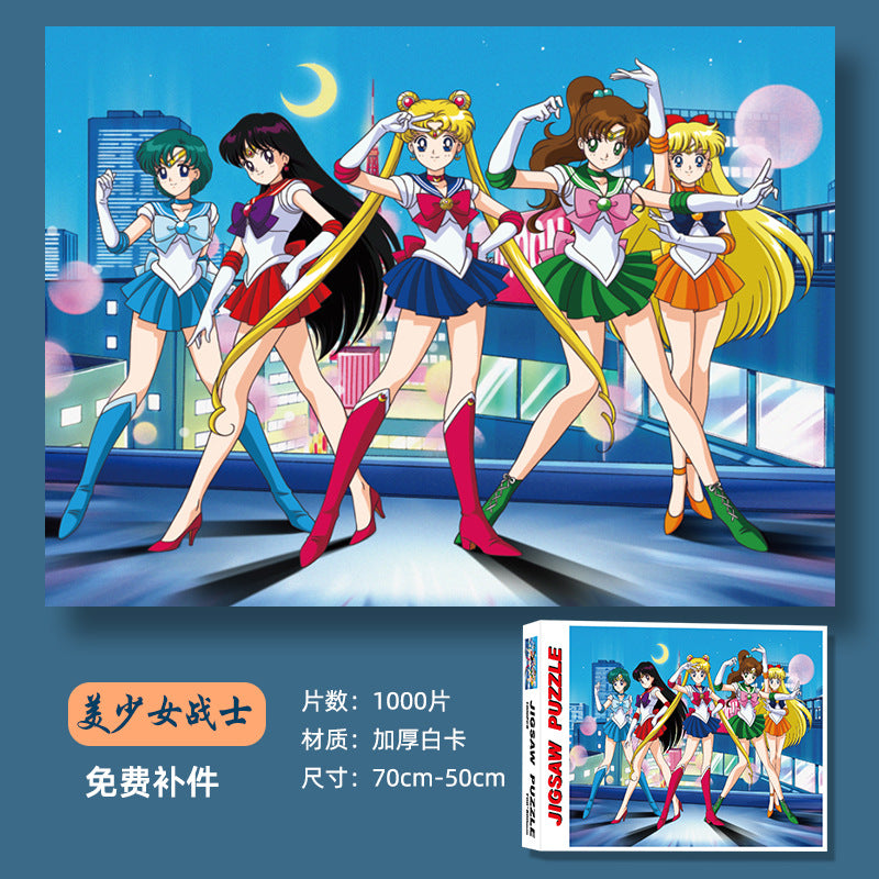 Puzzle adult version 1000 pieces decompression healing system Chinese style flat assembly toy girl puzzle birthday gift