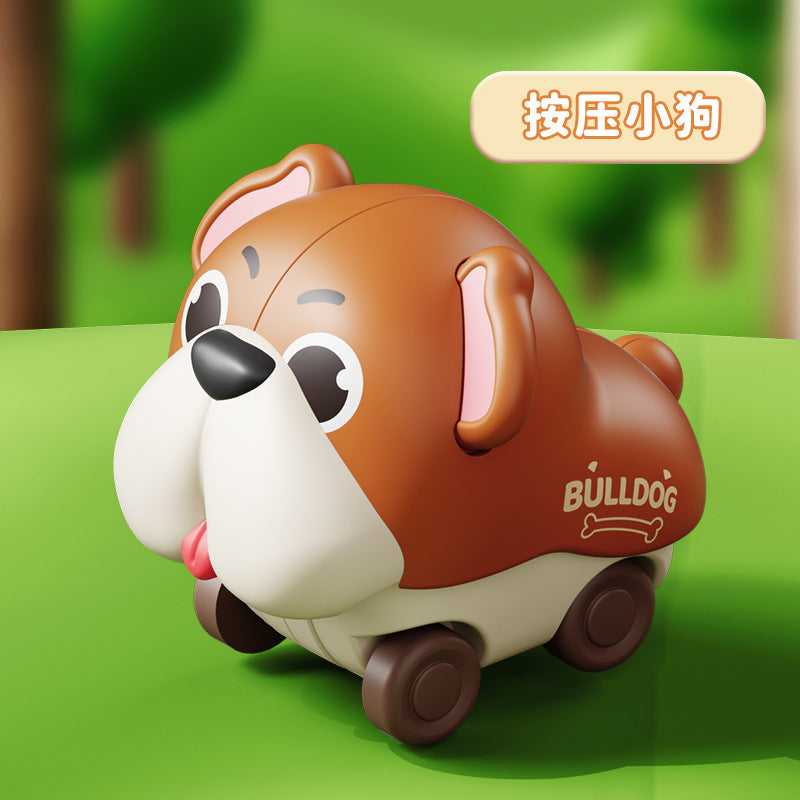 Tiktok hot-selling children's educational & fun toy car - press-and-go cartoon cute pet designs - perfect gift for boys, girls, and kindergarten students