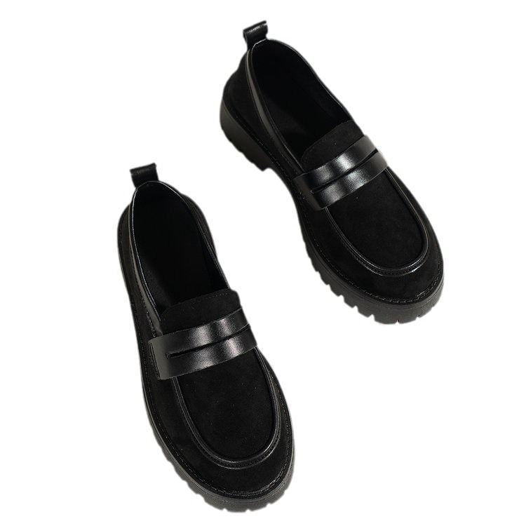 plus size loafers women's spring shoes new arrivaljkflats black british style fashionflats small leather shoes