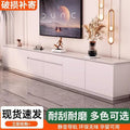 Rock slab solid wood coffee table tv cabinet casual bedroom living room for home floor-standing storage cabinet tall floor cabinet two-piece set