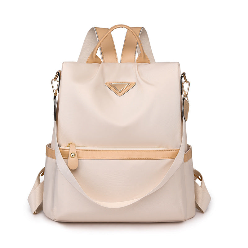 New girl solid color casual simple backpack to work commuter bag fashionable versatile large-capacity handbag