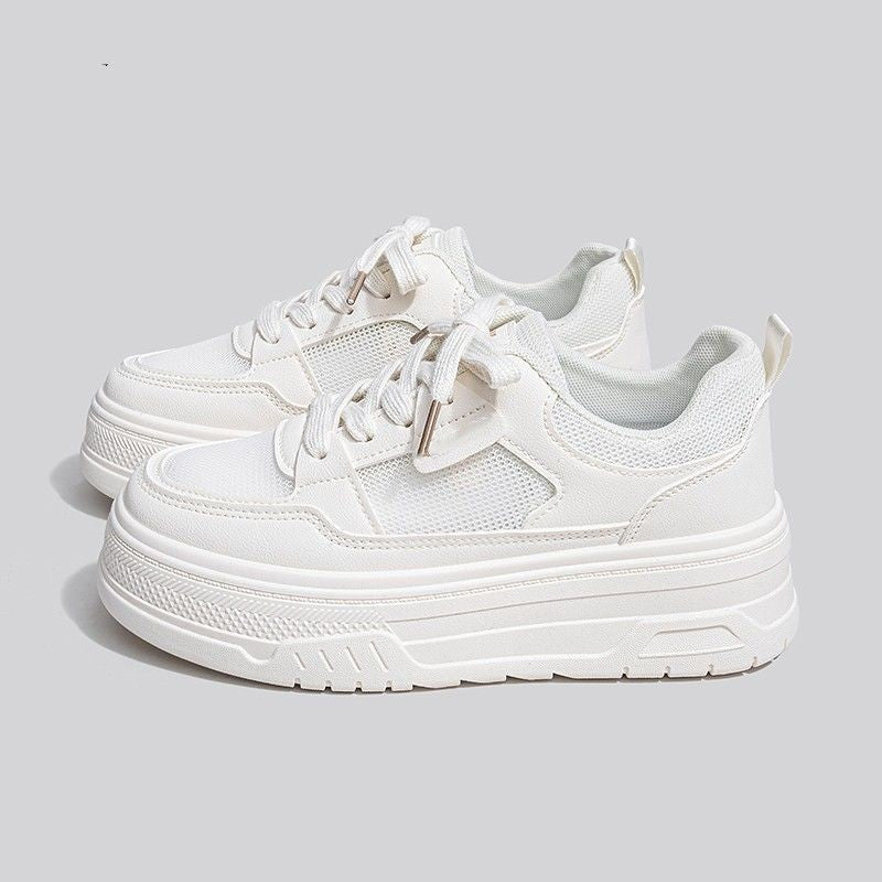 Best sellingeasiest for matchplatform shoeswhite shoes women's spring summerniche stylethick sole sneakers2026new arrivalheight increasingcasualsneakers