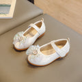 Kids' princess shoes:  summer new korean style flats for girls - bowknot rhinestone soft sole dress shoes