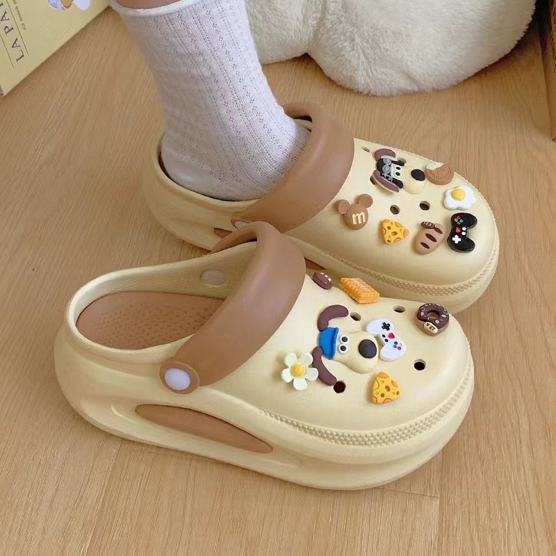 Dopamine baotou drag girl summerthick soleoutwearpopularheight increasingslimming lookfashioneasiest for match beach crocsins