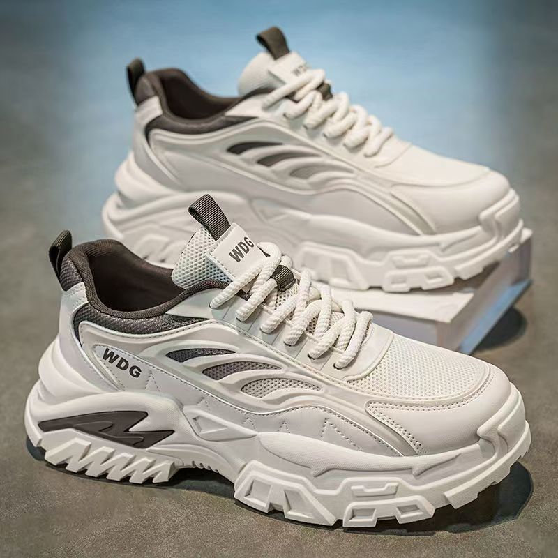 Men's chunky sneakers 2025 new winter versatile casual running shoes men's thick-soled casual athletic shoes