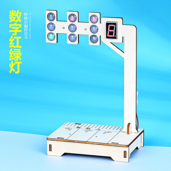Traffic signal traffic light technology small production handmade DIY material package scientific experiment steam teaching aids for primary school students