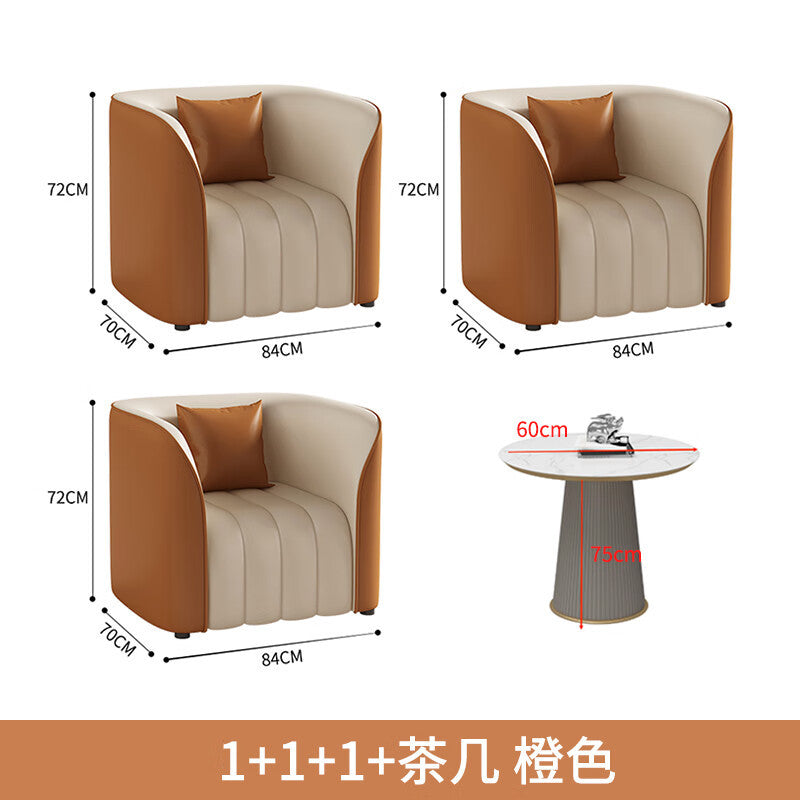 Saint-ly minimalist light luxury hotel lobby sofa set - lounge area, office reception area, meeting & negotiation space