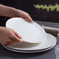 Simple ceramic frosted shallow plate dessert straw hat plate high-end for home salad deep plate tableware hotel commercial