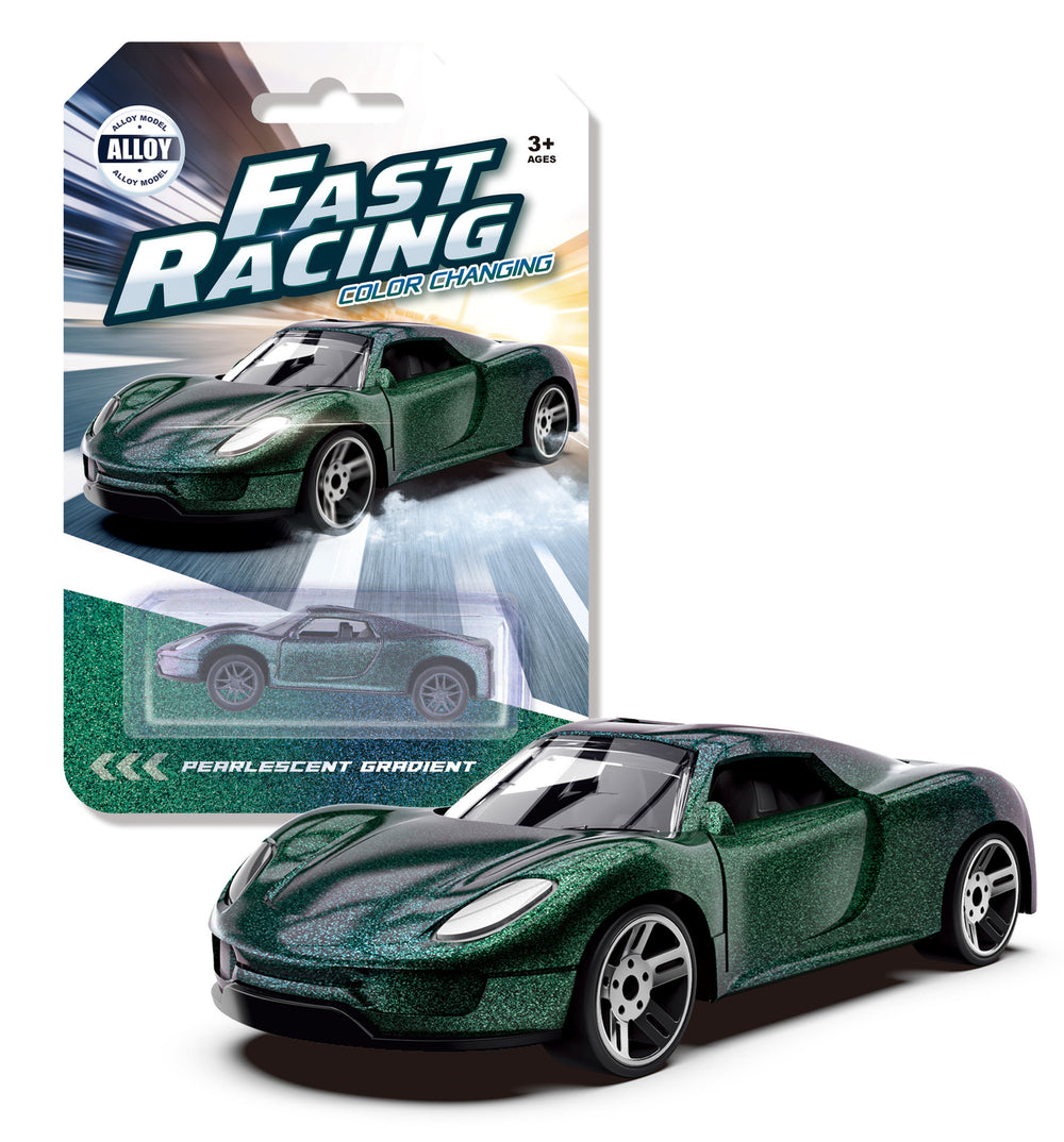 temperature-changing alloy car toy boy racing model kidsren's artificial car model metal sports car wholesale