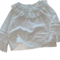 Girls' fall blouse  new long-sleeve heavy lace collar shirt - stylish spring/autumn top for kids