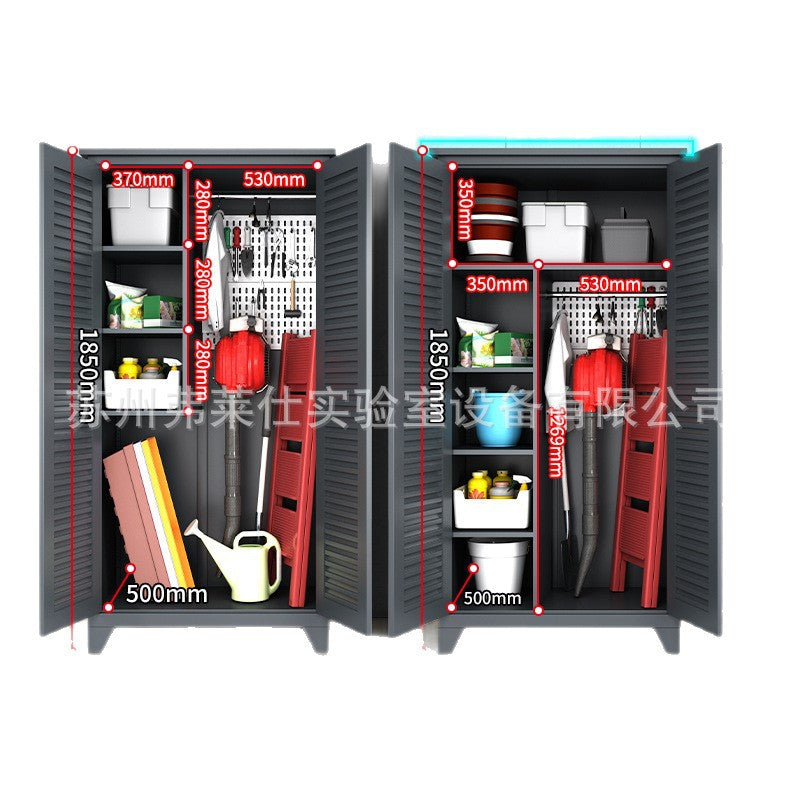 Outdoor fishing gear tool cabinet outdoor storage balcony locker waterproof and anti-theft villa locker hole board cabinet