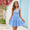 summer  fashionexportnew arrival age-reducing sweet style dress vacation fresh fashion backless short skirt