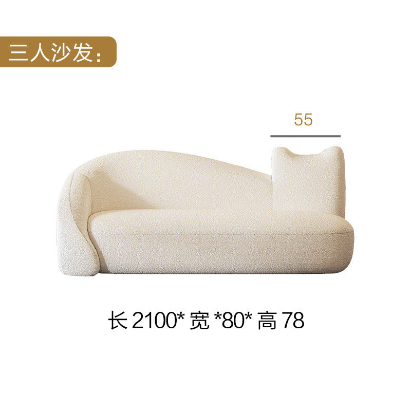 Beauty shop special-shaped sofa clothing store beauty salon cream style coffee table combination wedding photo studio l-shaped combination