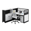 Saint li office desk - staff desk with partition, cubicle, and computer desk for finance staff