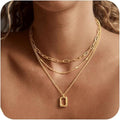 2025 bestselling minimalist commute layered necklace set - casual, versatile, trendy accessory design - short style
