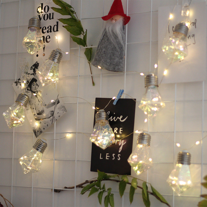 Factory direct sales 100 lights 10 bulbs LED light strings Copper wire light bulbs Diamond lighting, Christmas tree decorative light bulbs