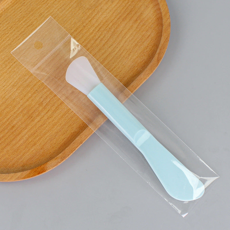 Cosmetic mask tool dual-ended silicone brush scraper mask stick mask brush soft head stirring applicator facial scraper