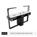140cm multifunctional double table (black) + porcelain surface