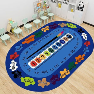 Baby crawling mat, cooling pad, classroom reading area, educational play mat, nursery kids alphabet crystal velvet rug