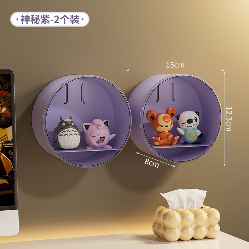 Blind box storage display stand Wall-mounted POP MART display box display Wall-mounted shelf Transparent figure cabinet