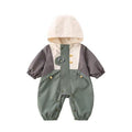 Spring & fall jacket double layer outwear hooded baby style clothes jumpsuit cute outwear cartoon baby clothes