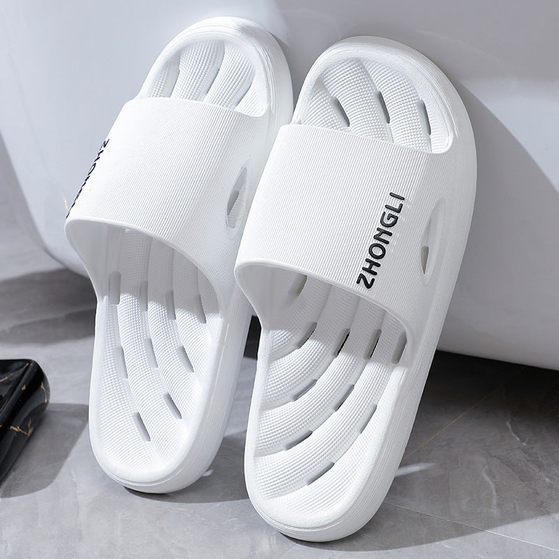 Manufacturer wholesale bath stepping on shit feeling slippers women's summer for home quick-drying non-slip bathroom non-slip sandals thick solemen