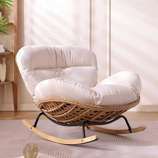 Rocking chair recliner rattan sofa chair lazy sofa adult casual balcony for home living room popular outdoor rocking chair