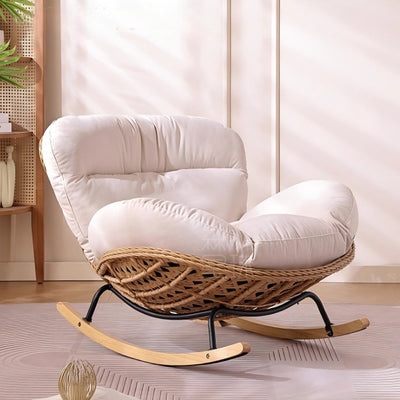 Rocking chair recliner rattan sofa chair lazy sofa adult casual balcony for home living room popular outdoor rocking chair