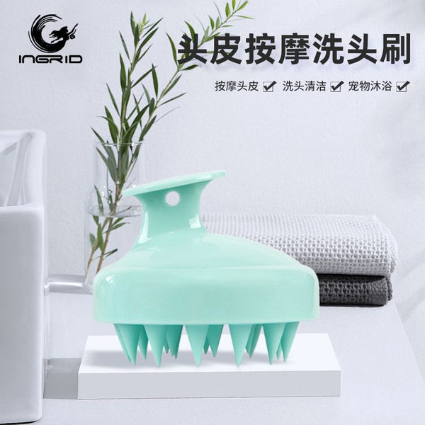 Special shampoo brush for  hair salon Hair tools Candy color Soft silicone shampoo brush Clean scalp Shampoo comb
