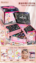 Diy beading kit for kids - necklace, bracelet & jewelry making - educational toy gift set for girls