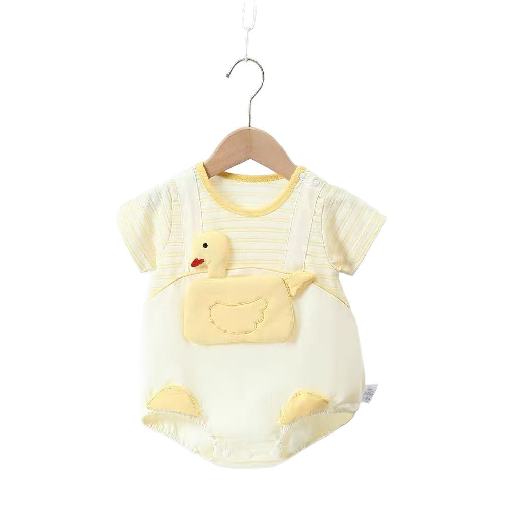 Baby summer romper - stylish cartoon one-piece outfit, lightweight summer clothes, bodysuit, newborn baby onesie