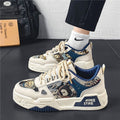 Men's winter breathable versatile casual designer sneakers - unique skate shoes for teens, thick-soled height-increasing canvas trendy footwear