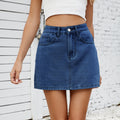 Fashion cross-border export women's clothing new arrival   washed fashioneasiest for match denim short skirt skirt trendy