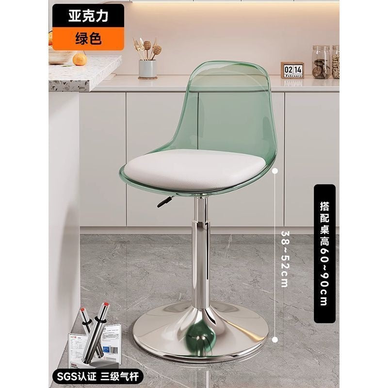 Accessible luxury scandinavian bar chair modern casual bar swivel chair for home adjustable chair front desk bar stool back chair