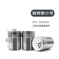 Bia stainless steel rotating seasoning bottle seasoning jar barbecue seasoning bottle toothpick holder powder bottle pepper jar barbecue charcoal