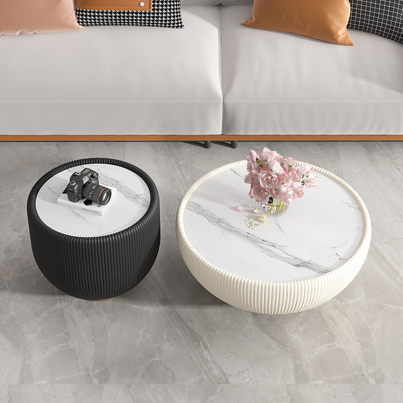 Accessible luxury modern slate coffee table extremely casual designer furniture scandinavian living room small apartment round size bowl coffee table
