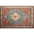 retro ethnic moroccan faux cashmere rug - durable, stain-resistant, perfect for living room coffee tables, bedroom bedside, and more