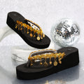 plus size flip-flops for women, 2025 summer european and american style, temu hot seller, lightweight outdoor wear, tassel sandals for women